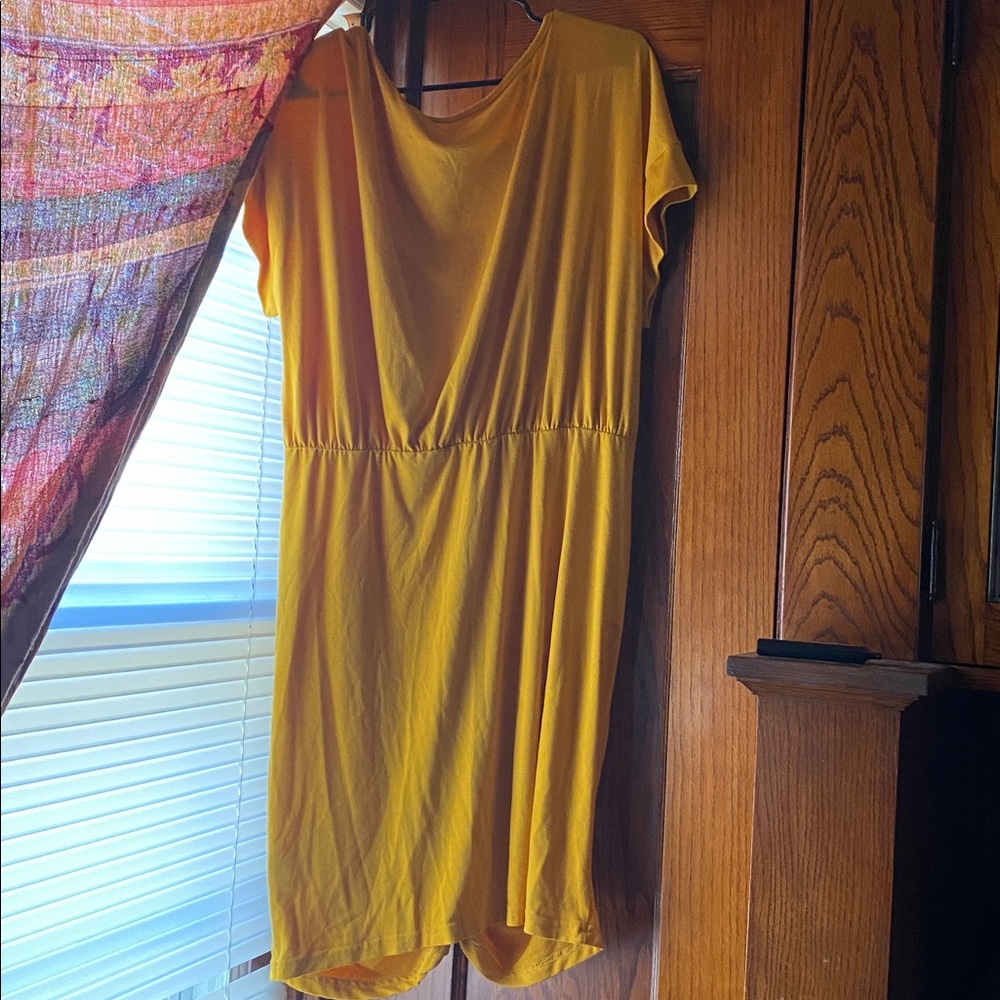 Yellow Short Sleeve Dress